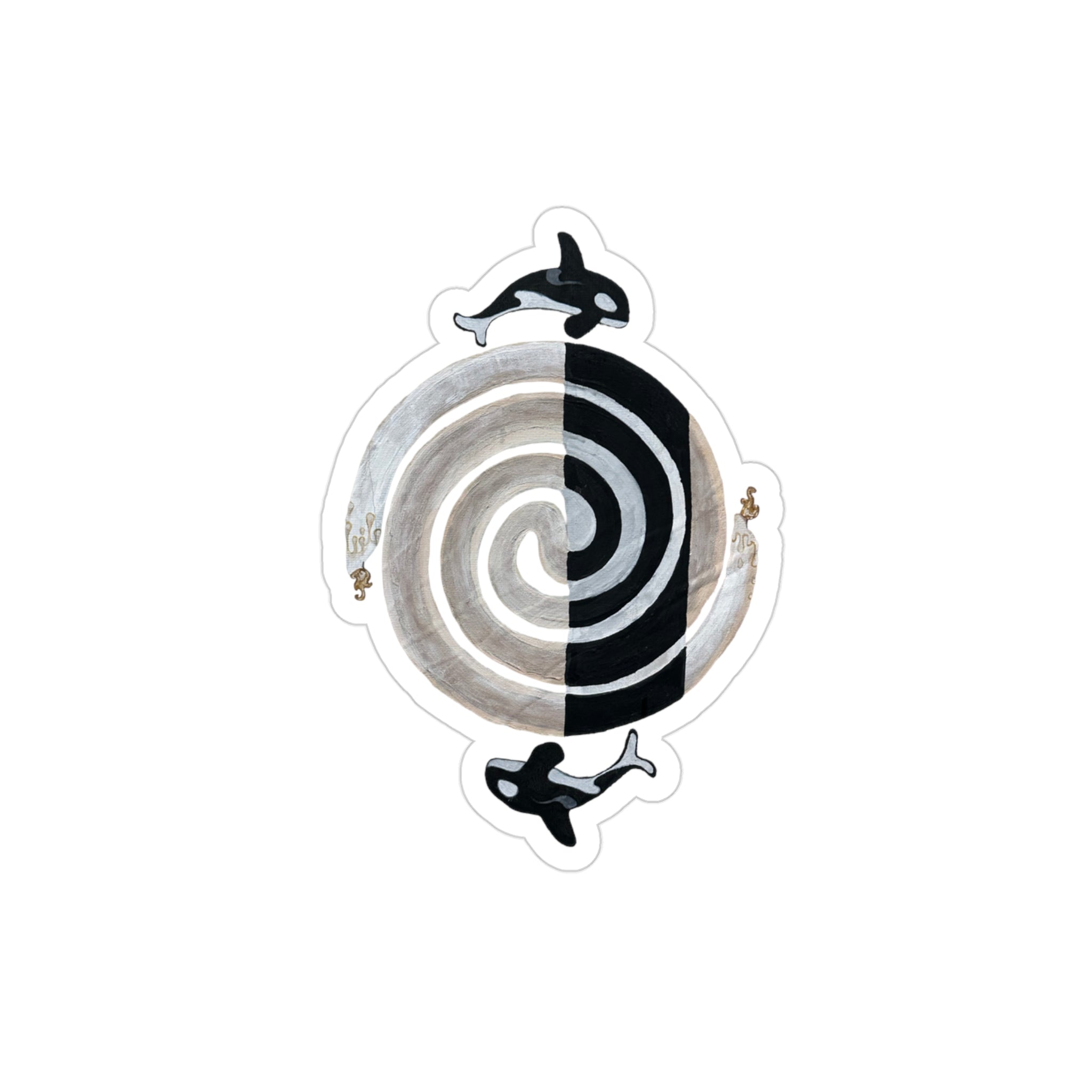 🧸Orca Spiral sticker