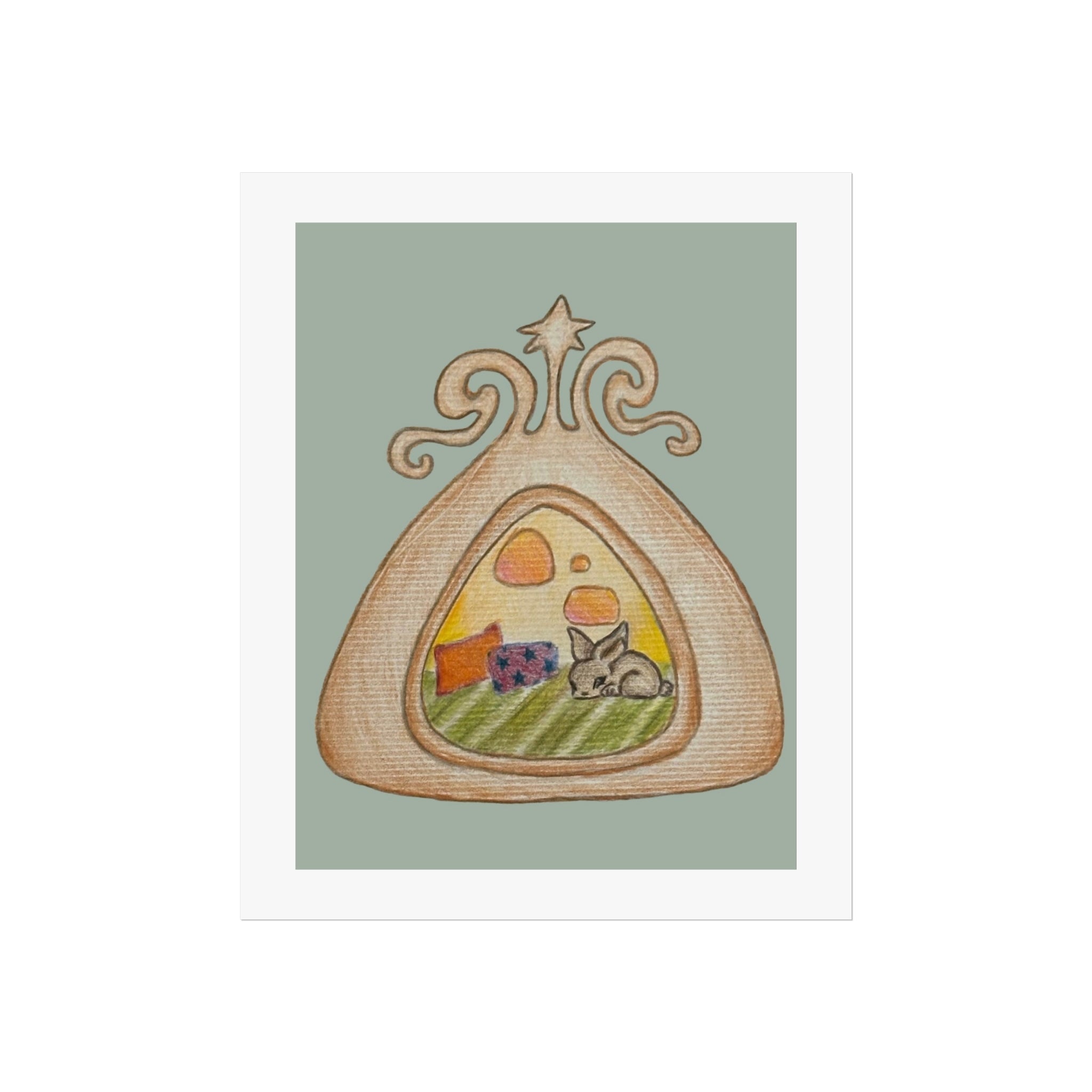 “Bunny Dome” print
